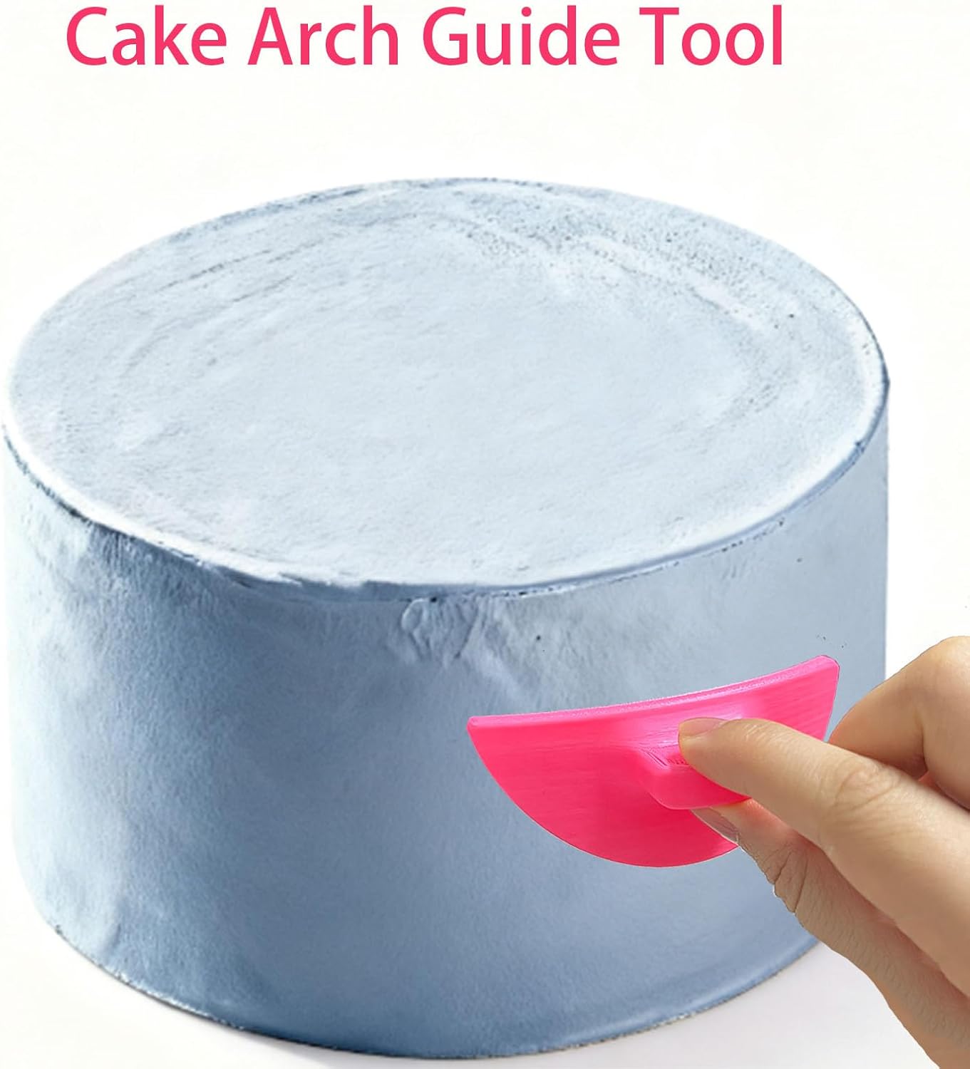 2 PCS Cake Arch Guide Tool, Cake Piping Guide Tool, Ruffle Guide Stencil, Cake Ruffle Marker for 6"-12" Cakes (One Large and One Small) image 5