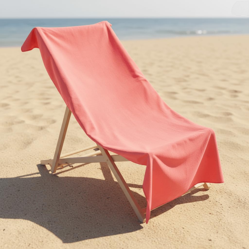 Ohs Women's Coral Beach Towels For Adults, Super Soft Quick Dry Sand Free Microfibre Towel Large Lightweight Compact Pool Summer Beach Essentials Travel Towel, - 71 X 152Cm