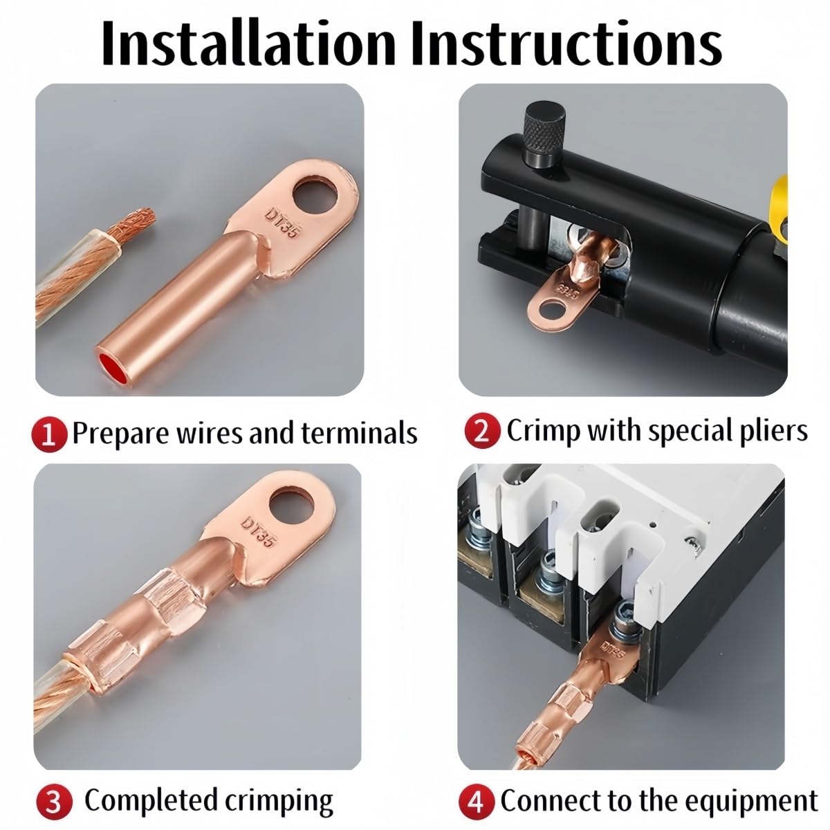 Rohrkabelschuhe Verzinntes Kupferklemen Ringkabelschuhe Kupferbatterieanschlüsse Stecker Kabelschuhe (630mm², 1 Stück)