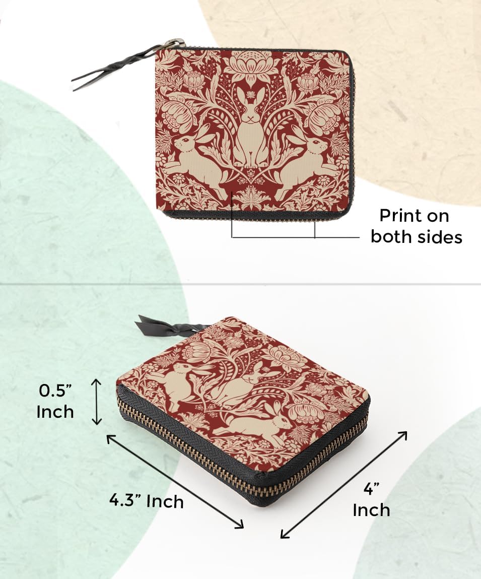 Women Wallet Vegan Leather Clutch Small Purse for Her Ladies Card Holder Vintage Print Travel Accessory Organize Gift Idea - Image 4