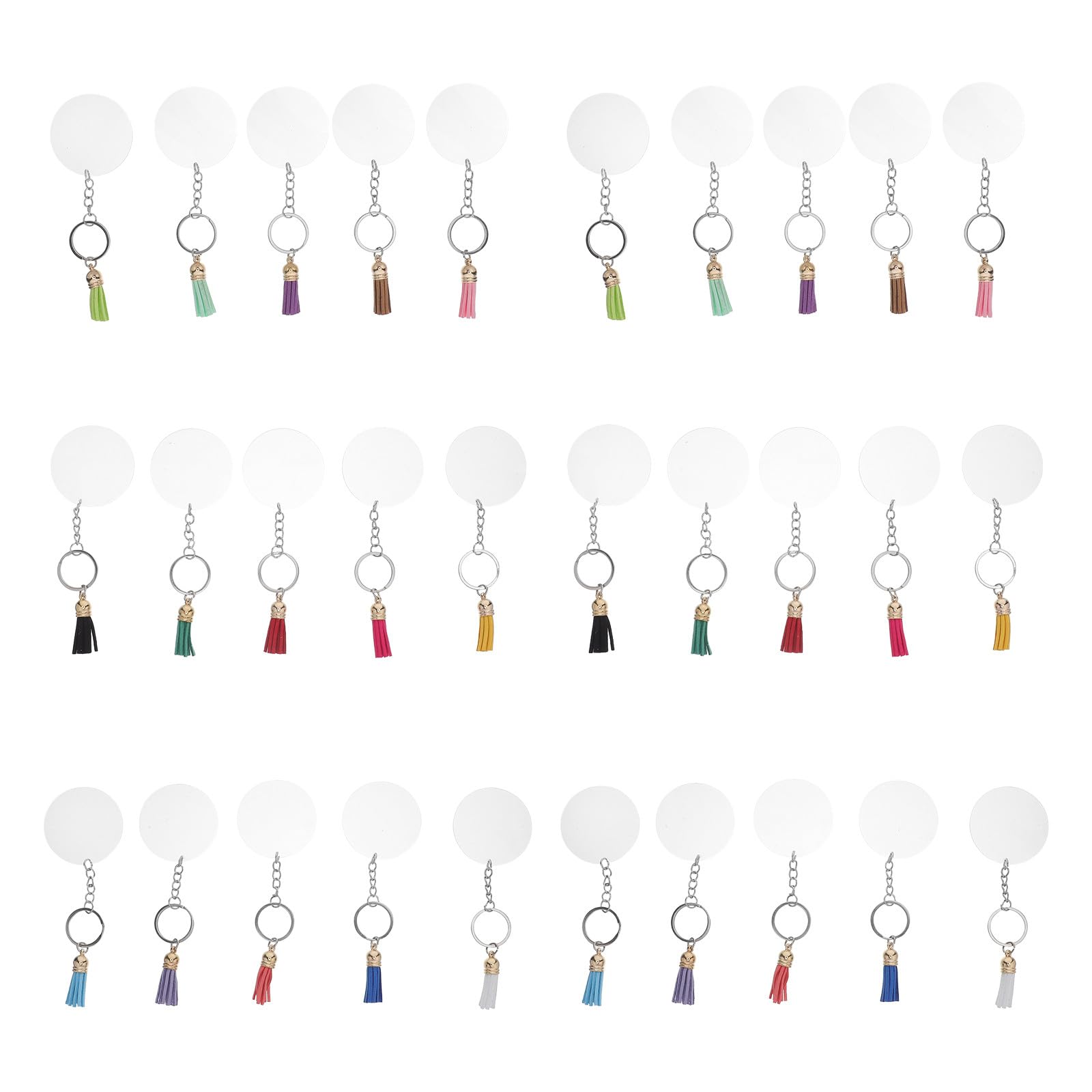 60 Porte-clés Lettres en acrylique pour personnalisation de sac à dos