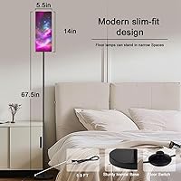 Vista 4 de Floor Lamps with Remote Control Distant Nebula far Away Galaxy Foot Switch Pole Lamps Modern Tall Standing Lamp for Bedroom Living Room 9W Dimmable