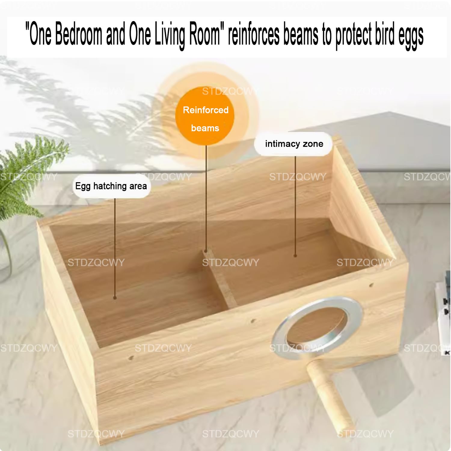 Caja Nido Resistente, Caja Nido para Periquitos, Caja Nido para Pájaros, Jaula, Casa De Madera, para Agapornis Pinzones, Periquito Cacatúa, Loro Conure, Planeador del Azúcar, Ardilla, Rata, Pinzón