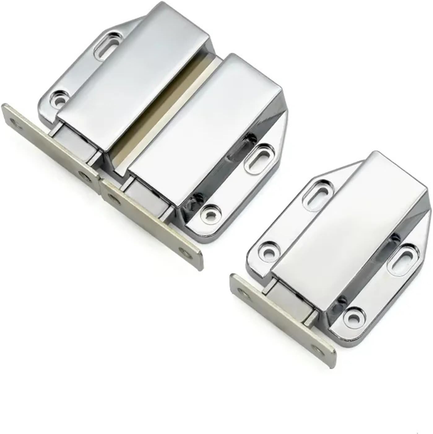 Magnetic Push Latch Catch Push to Open Latch Pressure Touch Release Cabinet Catch for Drawer Cabinet Wardrobe Furniture Hardware 1Pcs(XK824-2)