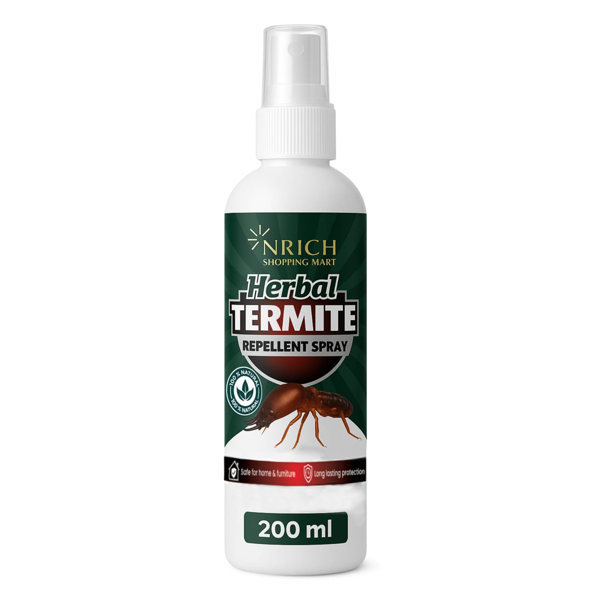 Nrich Herbal Termite Repellent - 200ml | Termite killer Spray for Home & Wood | Fast Action Pest Control Spray | Termite Control | best termite treatment do it yourself | Anti Wood Borer-image-21