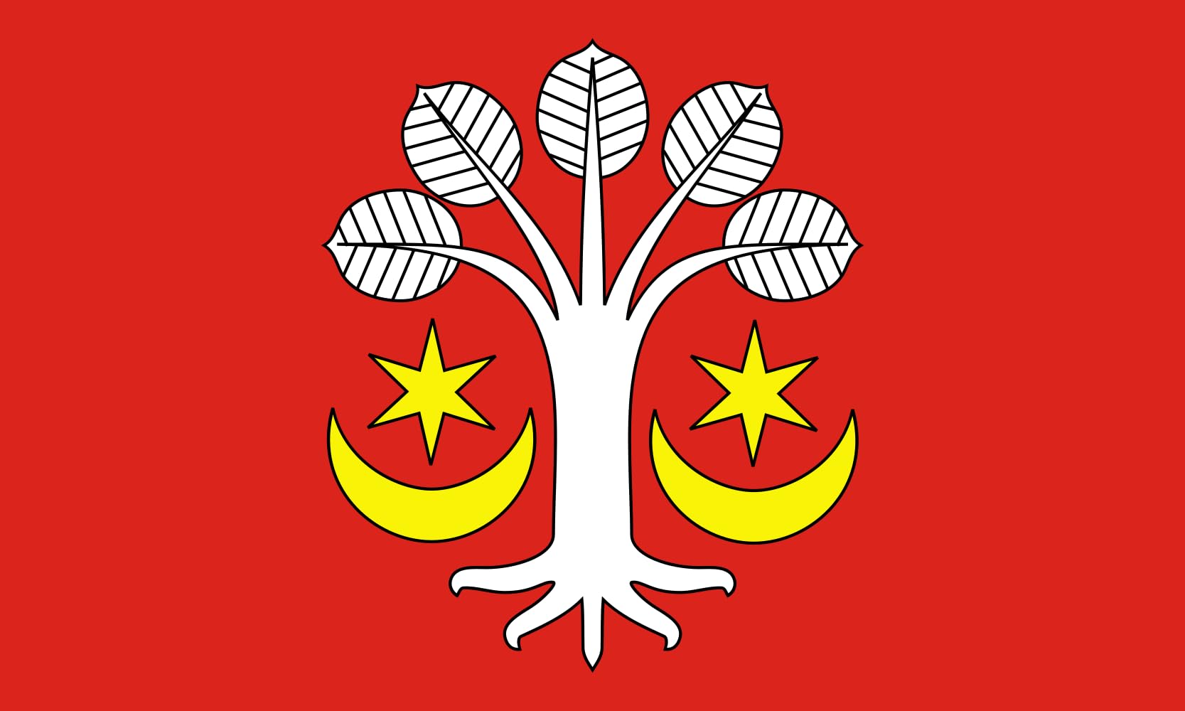Drapeau XL gmina Bukowiec anti-décoloration pour célébration et mât