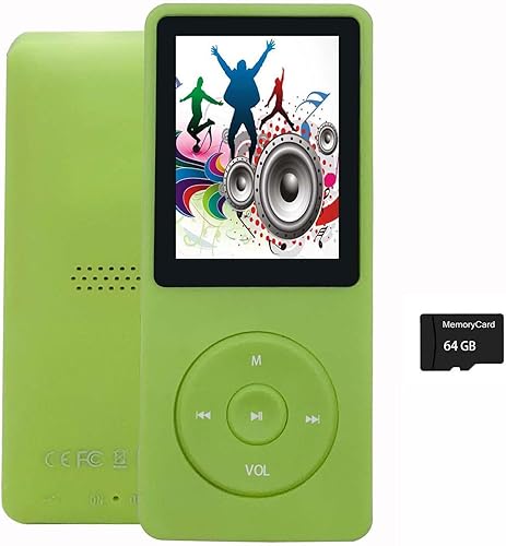 Reproductor de MP3 de 64 GB con altavoz, reproductor de música portátil para niños, compatible con grabación de voz, foto y video, libro