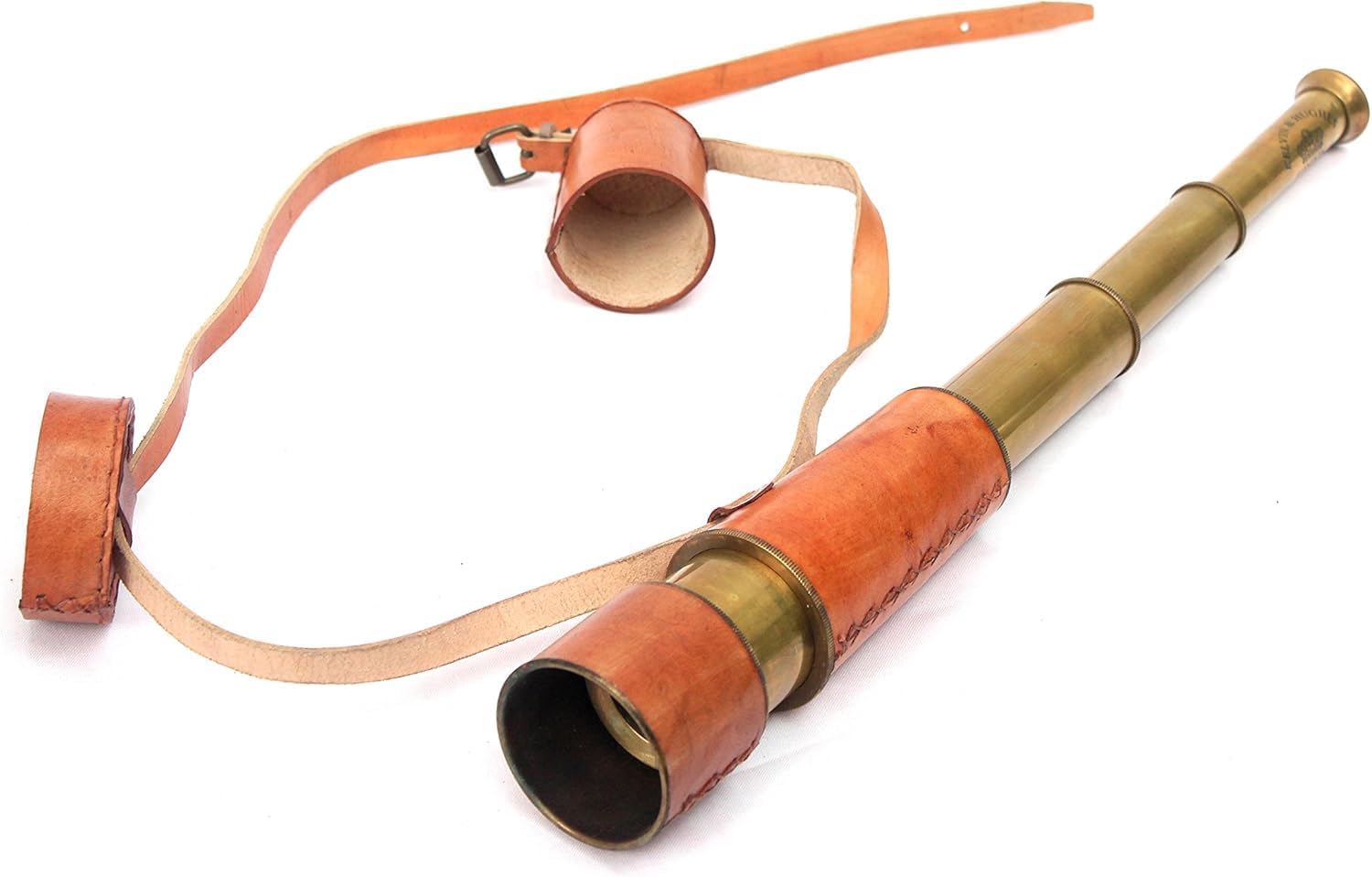MA HANDICRAFTS 20" Brass Antique Spyglass – Victorian Marine Telescope with Wooden Box – Vintage Nautical Pirate Monocular – Handheld Steampunk Scope for Kids, Men, Home Decor