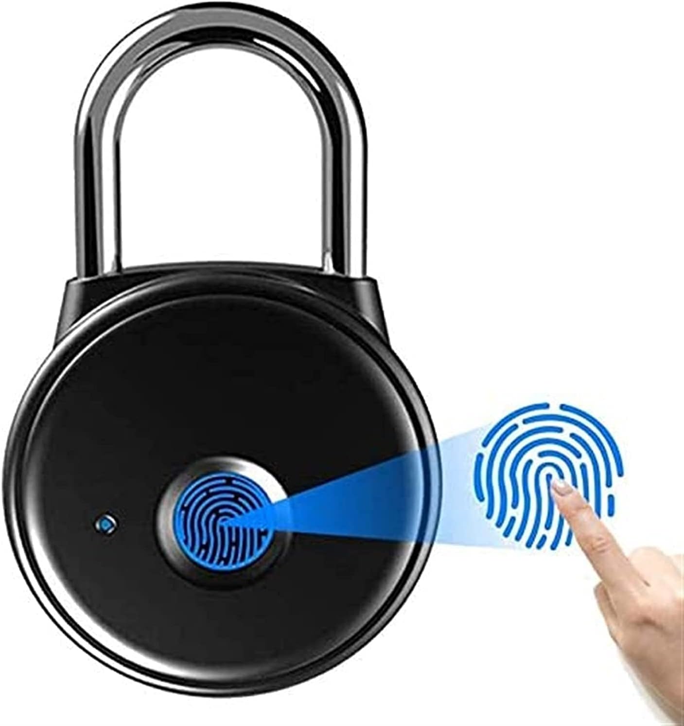 Fingerprint Padlock Security Anti-Theft Fingerprint Lock Easy to Use USB Charging Smart Padlock Keyless Biometric Lock for Locker Luggage Gym Suitcase Bags and Box