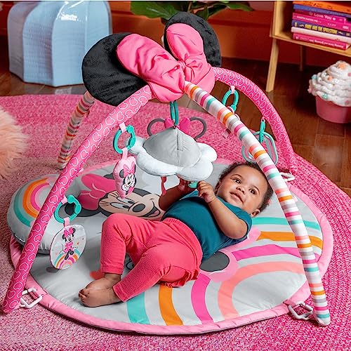 Image of Bright Starts Disney Baby Minnie Mouse Forever Besties Activity Gym with Music and Lights, Pink, Newborn+