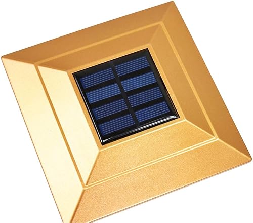 Miniatura 3 de Paquete de 8 lámparas solares de cobre para jardín al aire libre, 4 x 4, LED, para poste, cubierta de poste, luz cuadrada, luz de paisaje, césped,