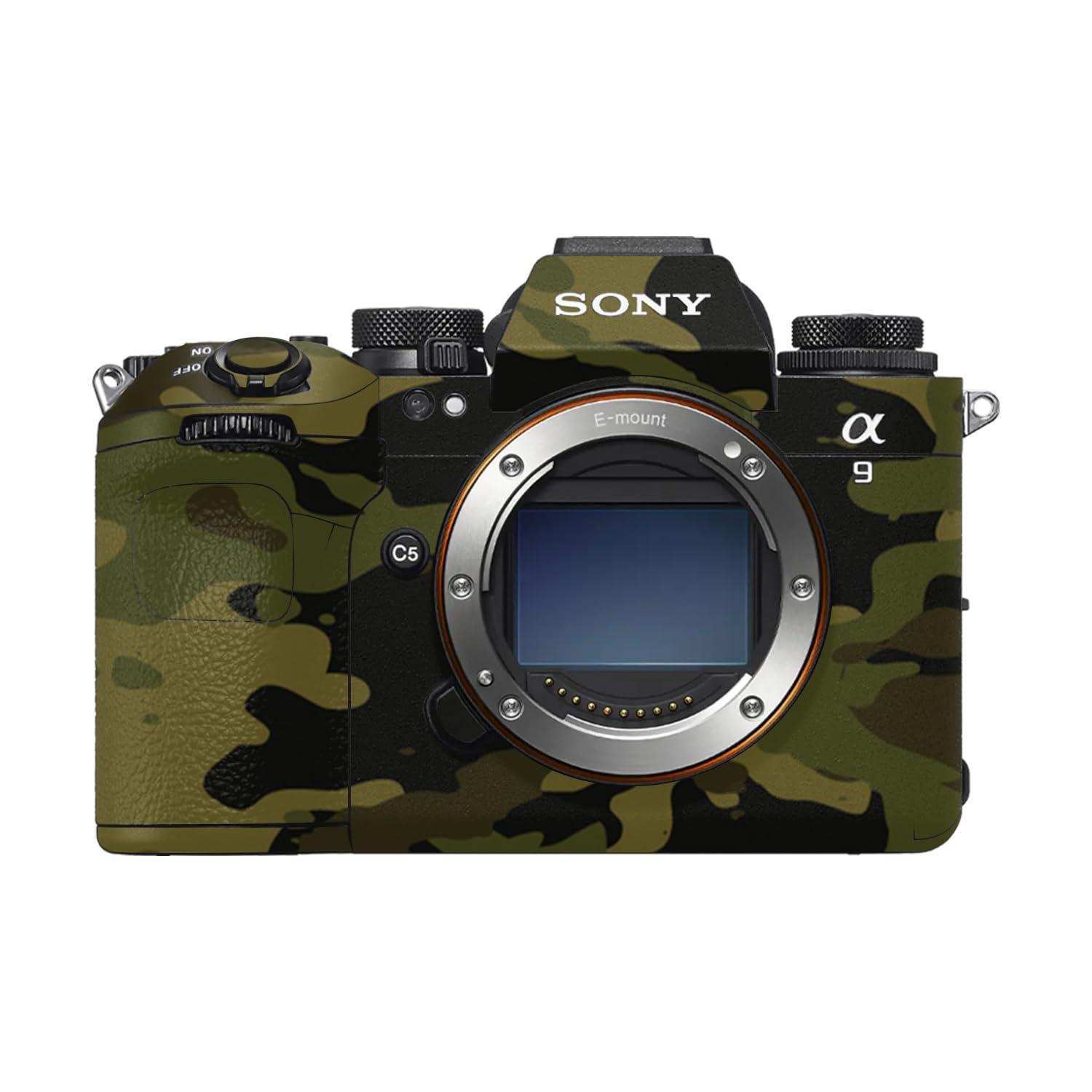 Camera Skin Compatible with Sony Alpha 9 III (2024) - Green Camouflage - Premium 3M Vinyl Protective Wrap Decal Cover - Easy to Apply | Crafted in the USA by MightySkins