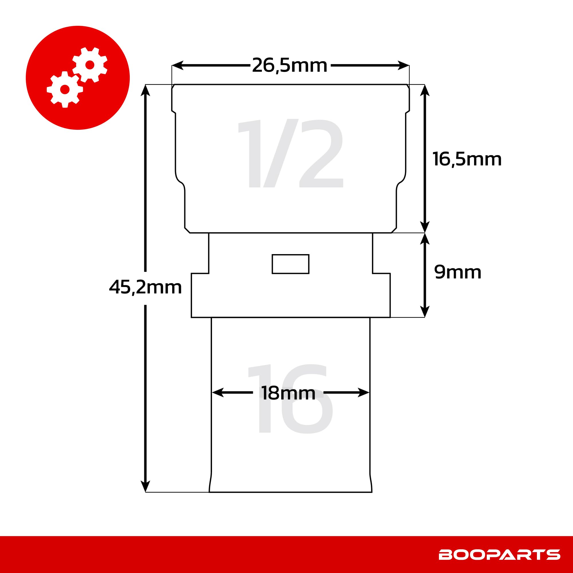 10 Stück Pressfitting Muffe 16x2 mm x 1/2 Zoll Innengewinde TH Kontur | Übergangsfitting für Mehrschichtverbundrohr