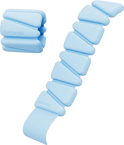 Miniatura 13 de BetterMe Bandas de peso ajustables – Pesas de tobillo y muñecas para mujer – Correas ajustables para brazos y piernas – Entrenamiento en casa y