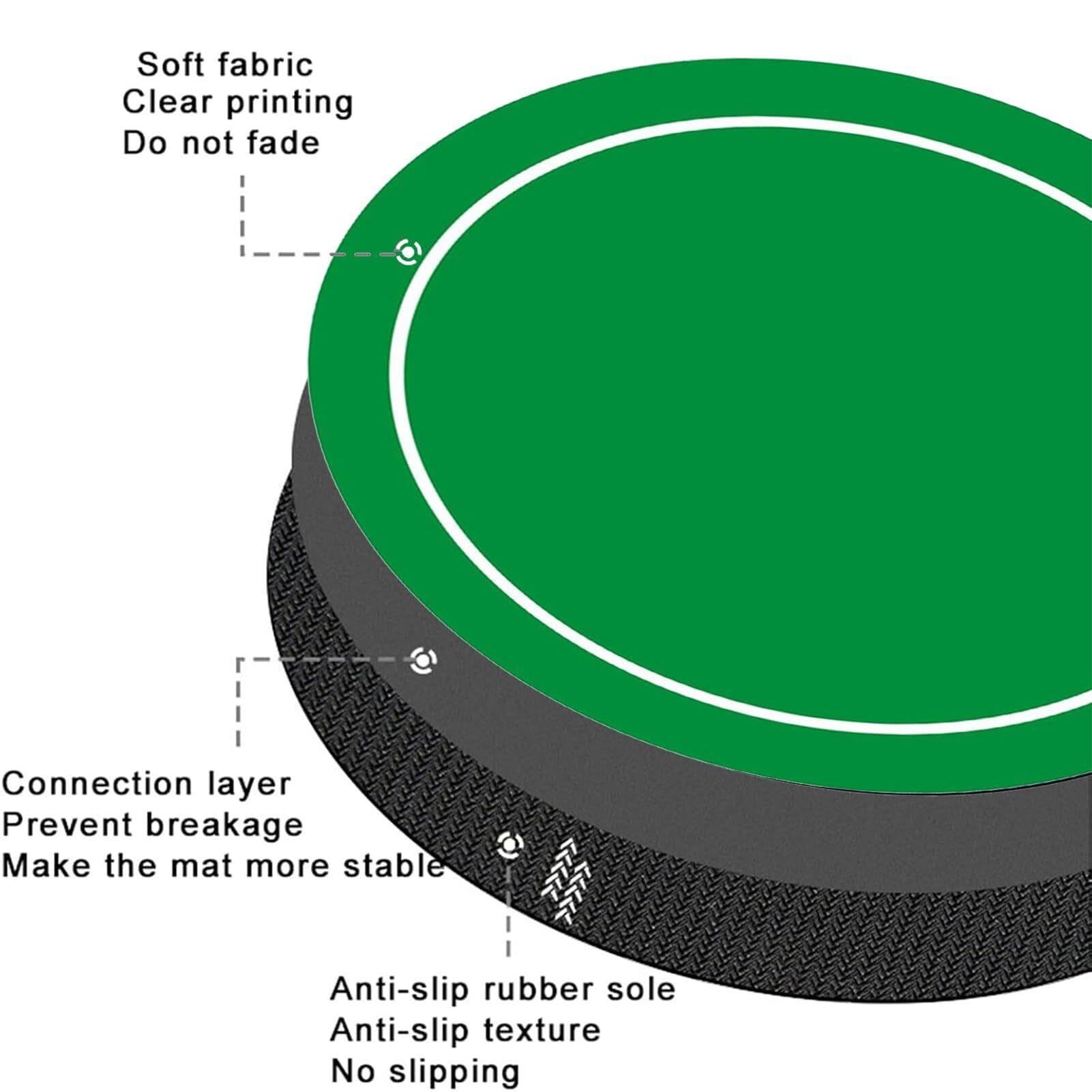Tapete de Póker 1 Unidad, Tapete de Cartas Blackjack Texas Hold'em