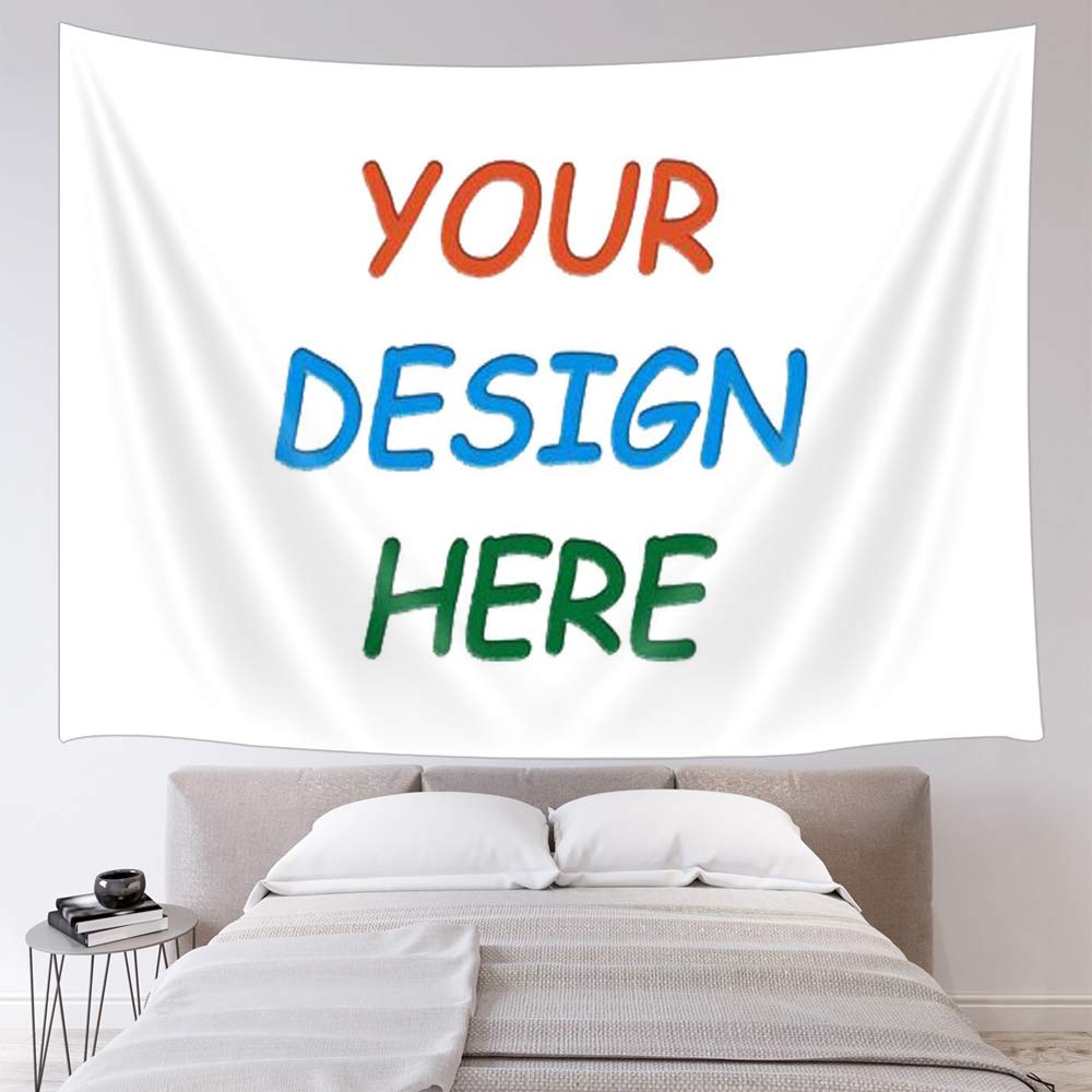 KOTOMPersonalized Customize Image Tapestry Wall Hanging for Living Room Bedroom Dorm Decor (36''WX24''L)