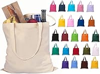 Vista 2 de Conjunto de 24 bolsas de mano, de algodón, al por mayor - Bolsas de mano reutilizables de 100 % algodón (2 docenas)., AAssorted Mix