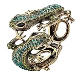 Szxc Jewelry Women's Crystal Gecko Bangel Bracelet