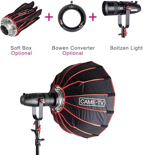 Miniatura 4 de Came-TV Boltzen 30W B-30 COB Fresnel Luz de video LED enfocable, de alto rendimiento sin ventilador, luz diurna 5600K CRI96+ TLCI97+regulable