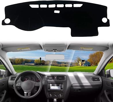 Dashboard Dash Board Cover Mat Carpet Compatible for VW Jetta 2011 2012 2013 2014 2015 2016 2017 2018 Left Hand Drive...