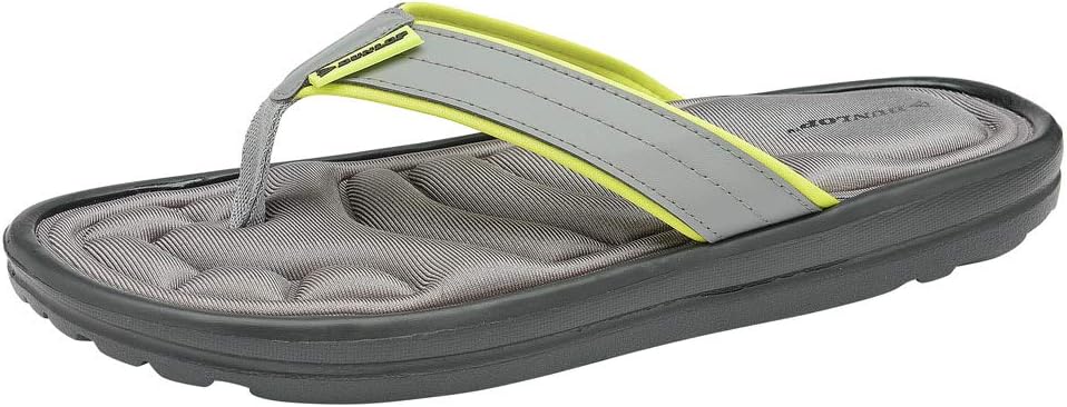Dunlop Mens Flip Flops - DMP014 - Grey/Lime Green - UK 8