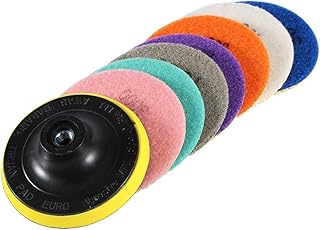 8pcs 4inch Stone Polishing Pads Diamond Wet Granite Stone Dry Polishing Pads Marble Concrete Polishing Disc Kit