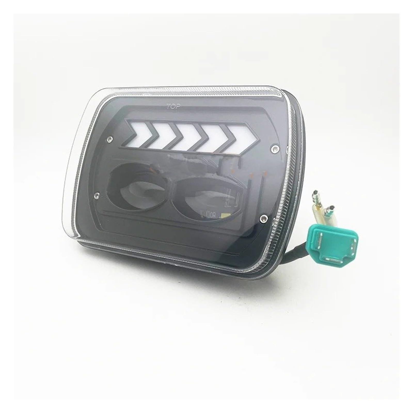FARO FANALE Quadrato 5x7 7x6 7 Pollici Faro Principale H4 DRL Indicatore Direzione Lampada Guida Per Auto Per Camion Fuoristrada Per Jeep Per Fari Per Cherokee Fari Anteriori(1piece black)