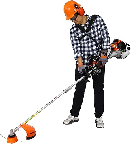 Miniatura 7 de Cortadora de césped 63CC 4 en 1, herramienta de corte multifuncional, sierra de poste de gas, cortador de cepillo de setos de 2 ciclos de jardín de