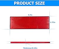 Vista 2 de 16 calcomanías reflectantes rojas y blancas, calcomanías autoadhesivas de plástico impermeable, placa de cinta reflectante de advertencia