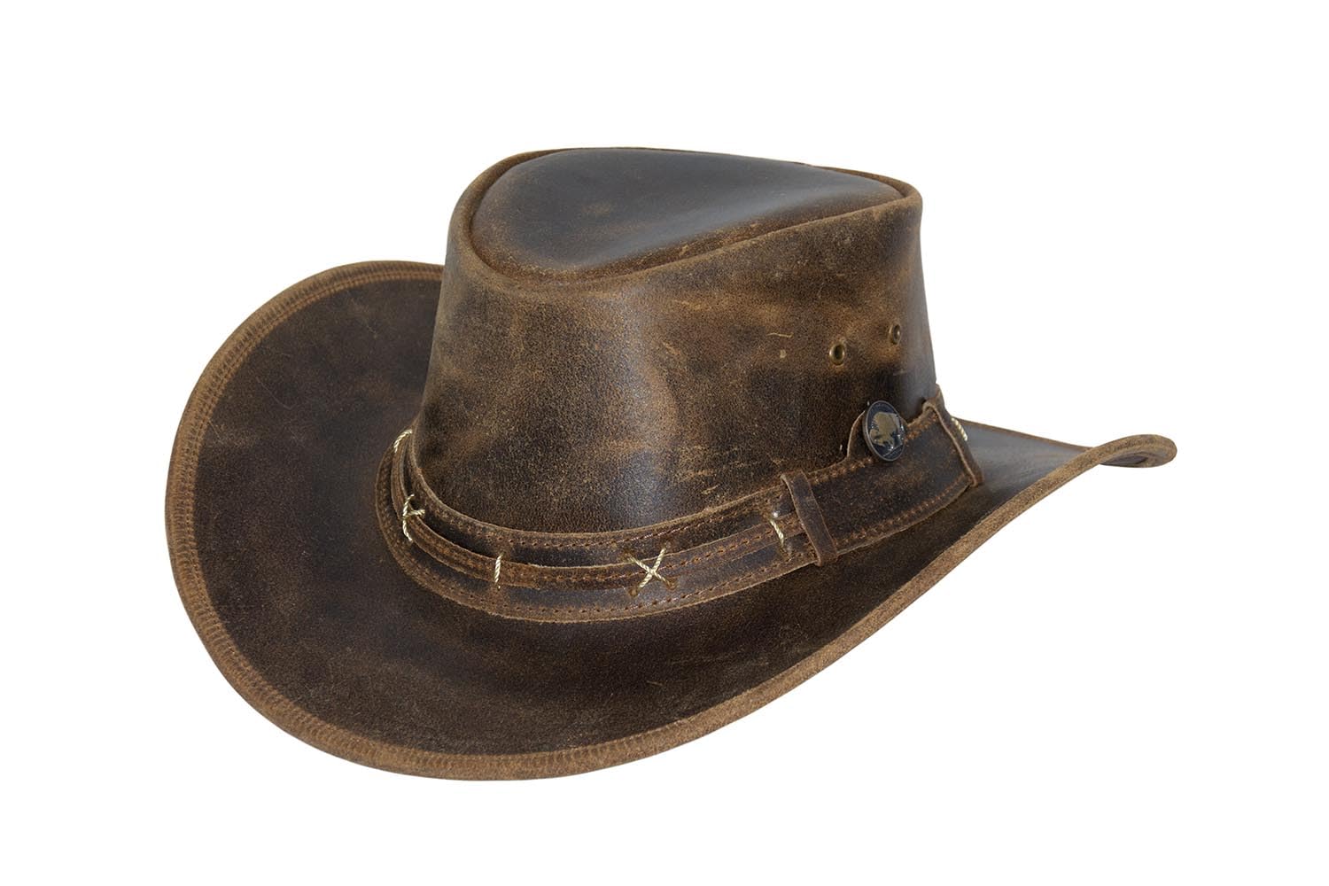 Black Jungle Roswell - Sombrero de piel para hombre, marrón, XL