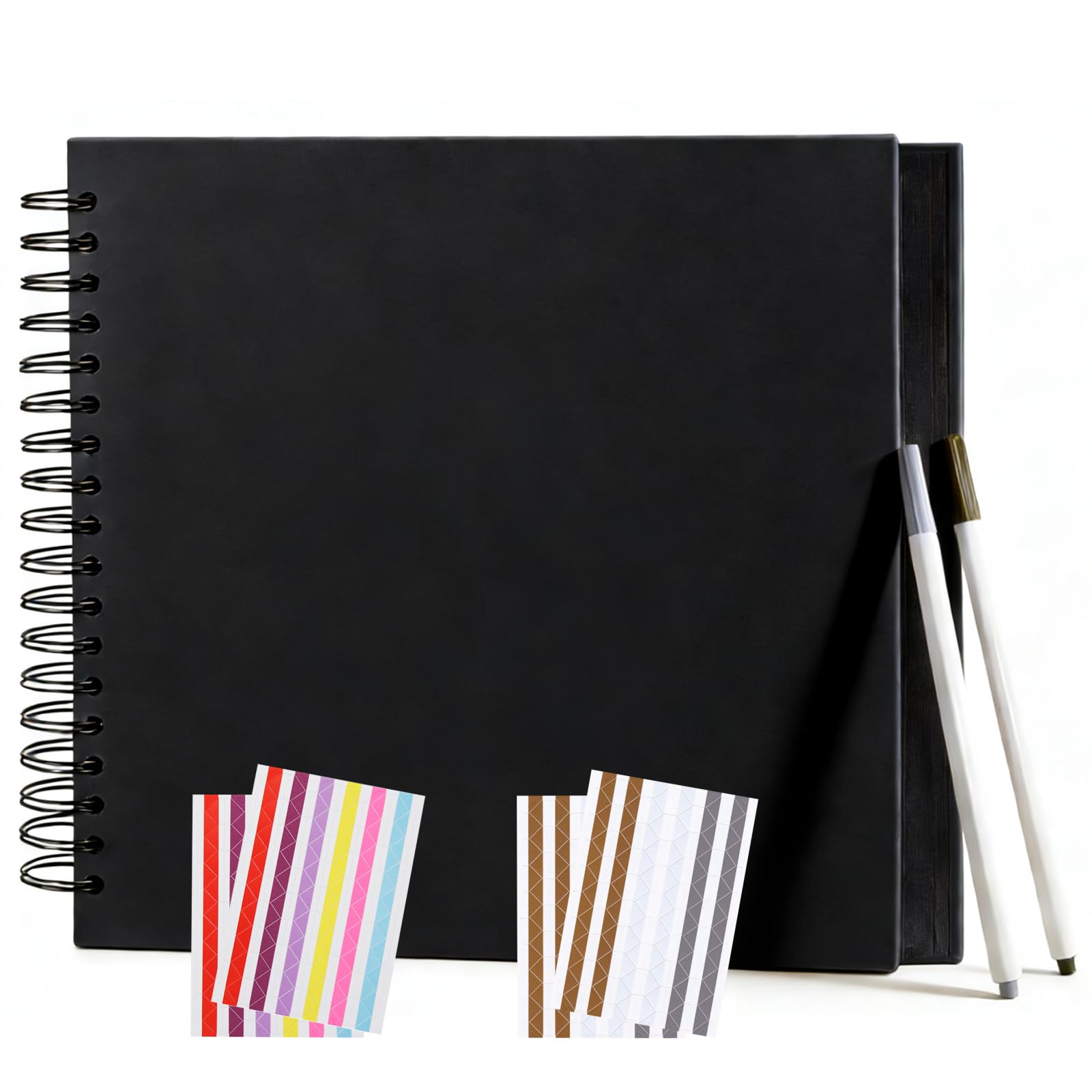 Scrapbook Photo Album DIY Memory Book, Hardcover Spiral Album with 40 Black Pages, Personalished Photo Album for Wedding, Anniversary, Birthday, Travel & Valentine's Day, Black 10Inch โ image 1