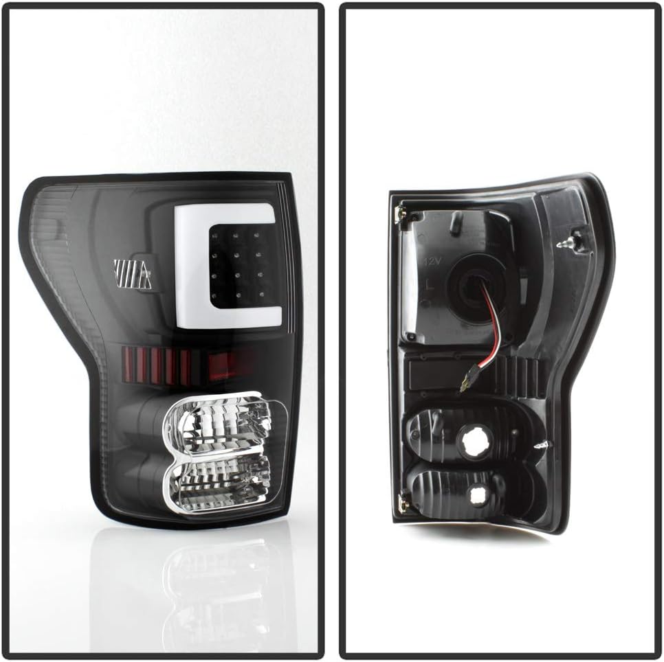 ACANII - For Black Bright Light Tube 2007-2013 Toyota Tundra LED Tail Lights Brake Lamps