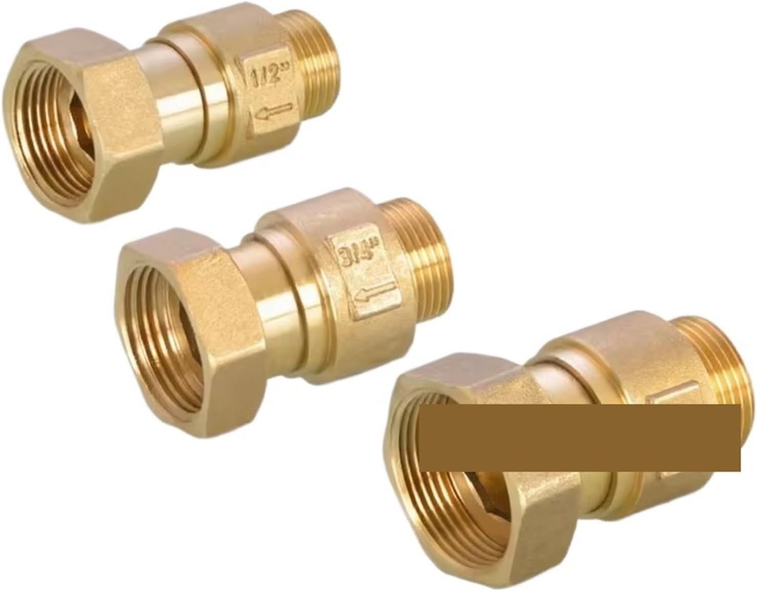 1/2in 3/4in Check Valve Vertical Brass Horizontal Check Valve Spring Check Valve(FB-5-4,1PCS_BRASS)