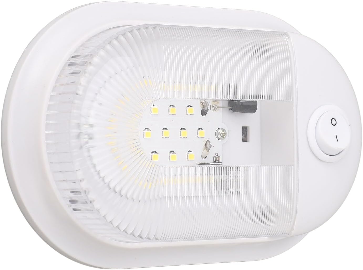 Fafeicy RV Light Light Trailer Dome 720LM Natural White 4000-4500K with On Off Switch for Ceiling Van Boat Marine