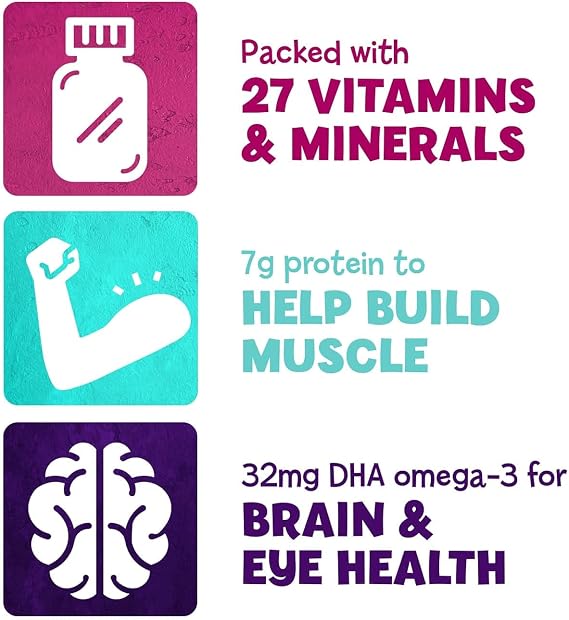 PediaSure Grow & Gain with 3g Fiber for Digestive Health, Provides Immune Support, Kids Protein Shake, 27 Vitamins and Minerals, 7g Protein, DHA Omega-3, Non-GMO, Chocolate, 8 fl Oz, 24 Count