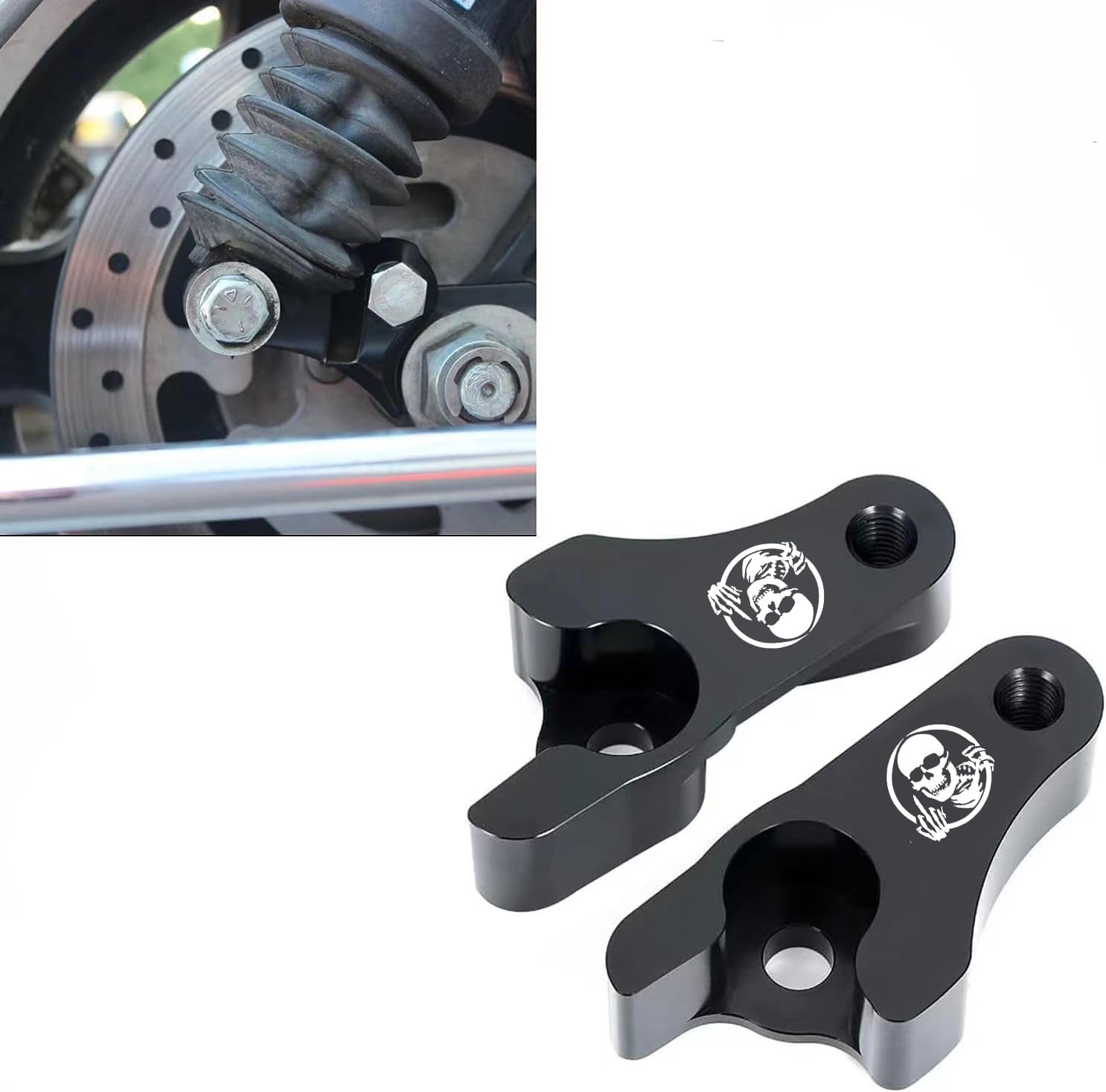 2'' Lowering Kit for 2002-2025 Harley Road glide/Street glide/Road king/Electra glide/CVO limited/Ultra classic Touring Models (2'' Inch Lowering Kit-Black)