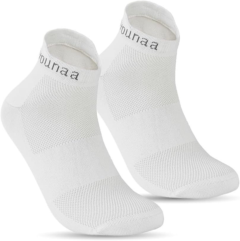 Sports Socks for Men & Women - Ankle socks for Running, Gym, Tennis, Cycling | Infrared CELLIANT Technology I Soft & Durable, Beige