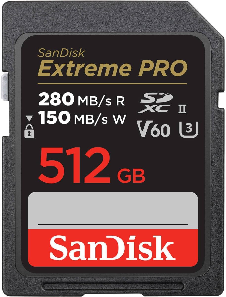 SANDISK 512GB Extreme PRO SDXC Class 10 / U3 Flash Memory Card
