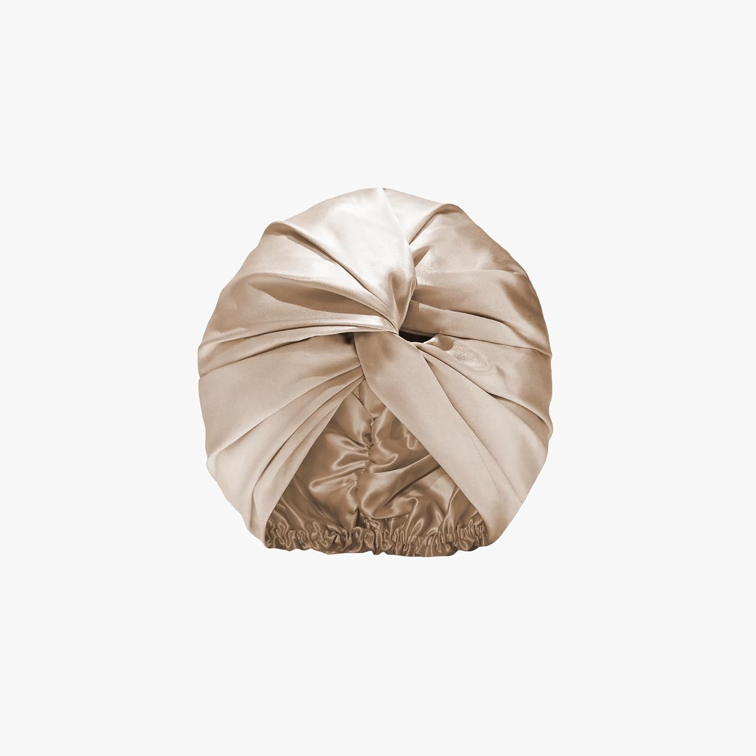 Bloomy 100% Mulberry Silk Bonnet for Hair – 22 Momme, Grade 6A – Cooling, Moisture-Retaining Hair Wrap - Beige