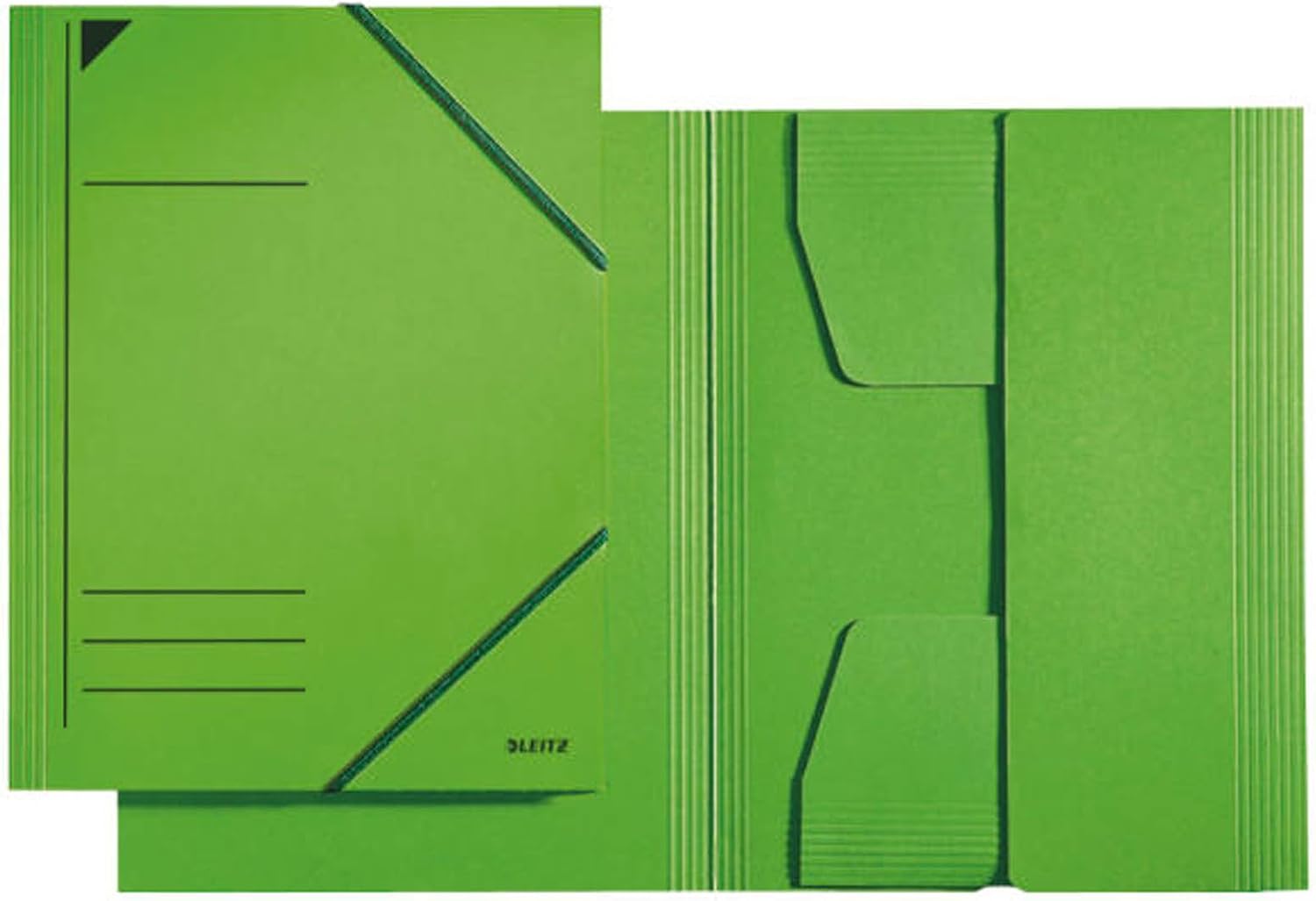 10 x Corner Folder A4 Capacity 350 Sheets Coloured Chipboard Green