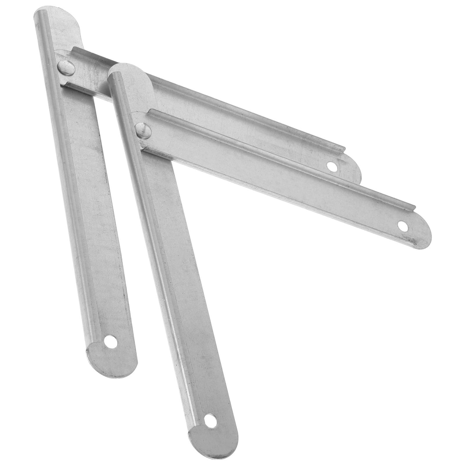 OATIPHO 2pcs Aluminum Step Ladder Hinges with Sturdy and Flexible Aluminum Alloy Rods Heavy Duty Support Hinges for Attic Ladder Parts