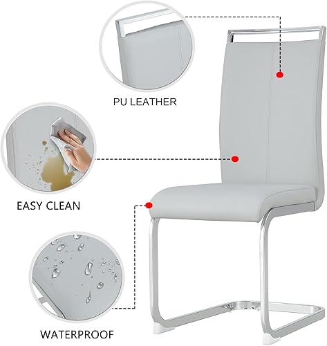 Miniatura 2 de JUFU Juego de Mesa de Comedor para 6, Mesa de Mármol Sintético y Juego de Sillas de 6, Juego de Mesa de Comedor Moderno para 6, Juego de Mesa de