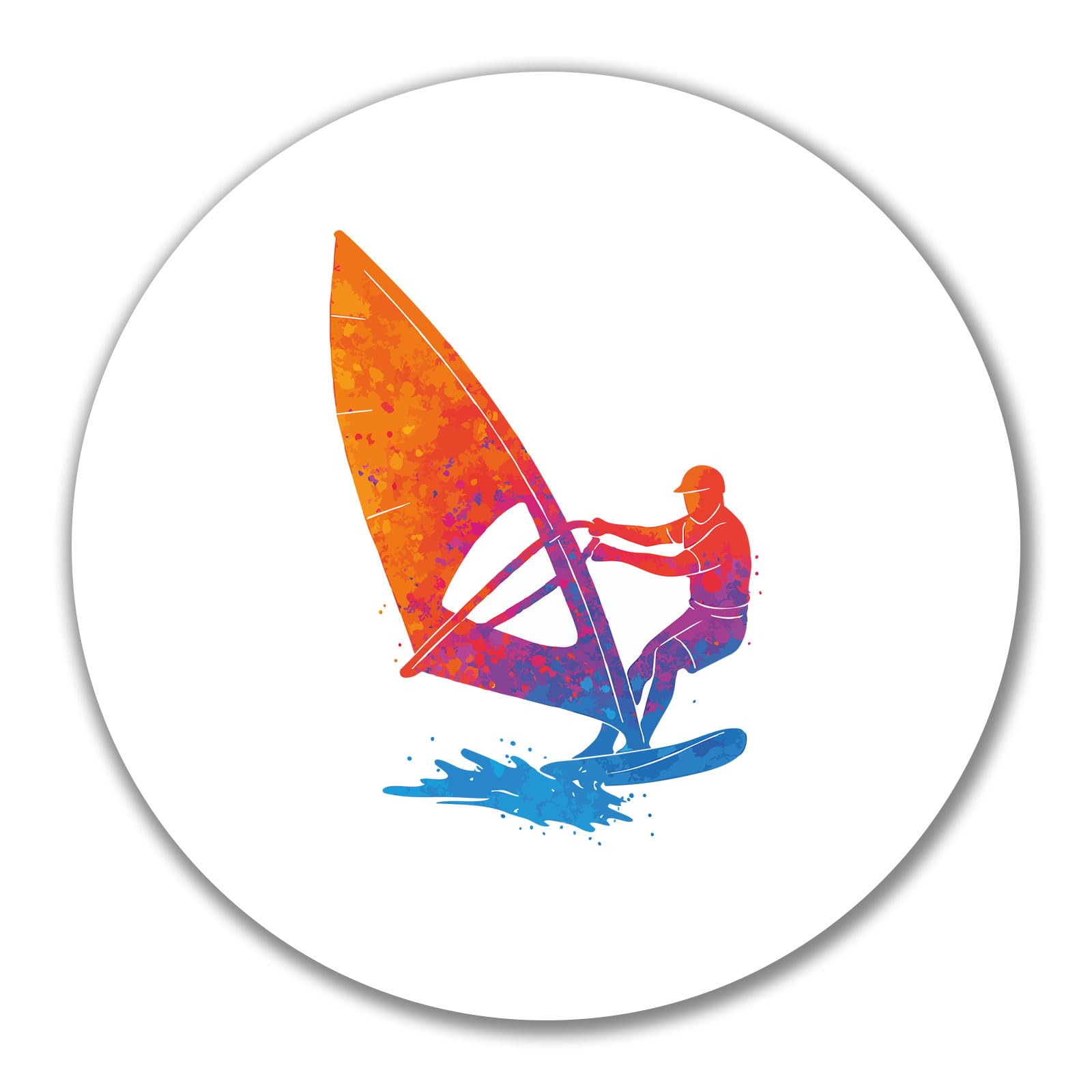 Huuraa Mehrfarbig Sticker Windsurfing Gift Sticker 10Cm Windsurfing Gift Idea