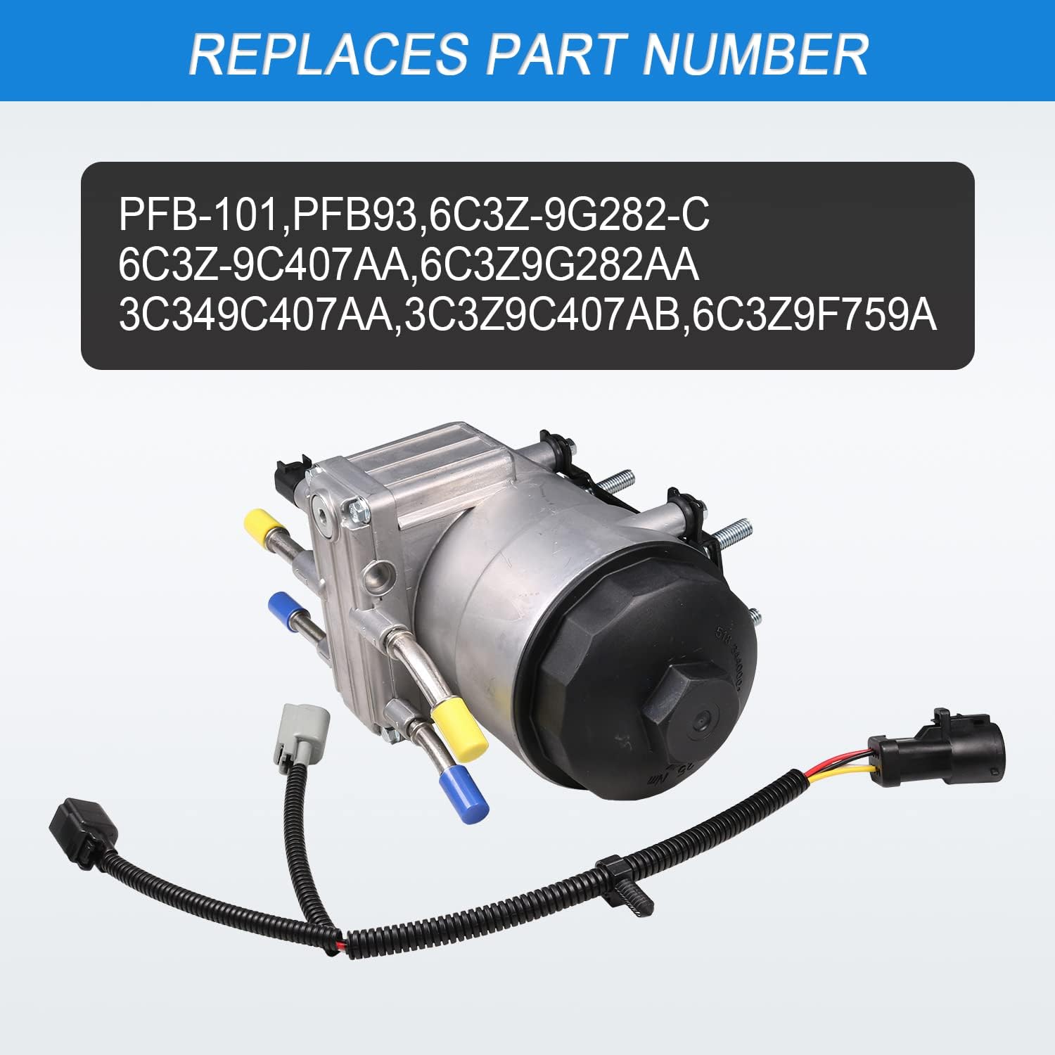 CARMOCAR Fuel Pump Assembly 6C3Z-9G282-C PFB-101 replacement for Ford F250 F350 F450 F550 Super Duty 2003-2007 Excursion 2003-2005 6.0L V8 Power stroke Diesel Engine 6C3Z9F759