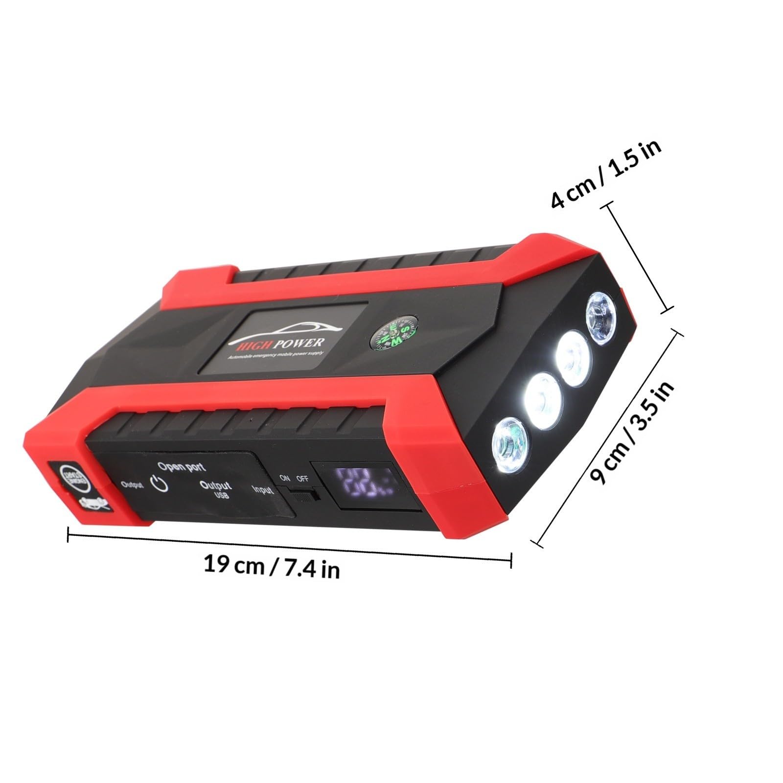 Démarreur de Voiture D’urgence 89800 Mah en Plastique pour Véhicule