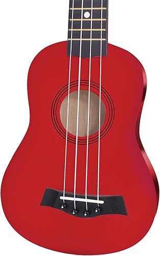 Miniatura 45 de Ukelele soprano para principiantes, juego de iniciación de ukeleles de madera de tilo de 21 pulgadas con bolsa de gig sintonizador digital, cuerdas