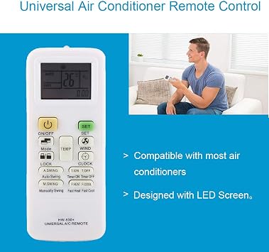 Universal Air Conditioner Remote Control, Remote Control Replacement for Gree Midea LG Sharp Haier Toshiba Samsung Air Conditioning