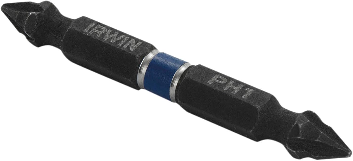 IRWIN 1923375 Impact Double-Ended Screwdriver Bits PH2 60mm Pack of 2