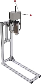 3L 5L 7L Manual Churro Maker,Commercial Latin Fruit Donut Machine,6 pcs Nozzles,Stainless Steel Spanish Churro Filler Machine,Manual Churros Cream Filling Machine for Kitchen Restaurant 5L