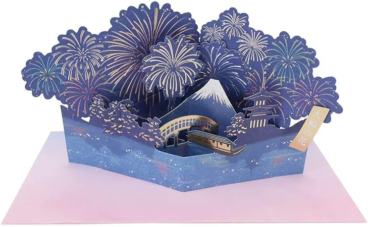 Amazon Co Jp Pop Up グリーティングカード サマーカード 夏便り 花火 Apj 暑中お見舞い 定型内郵便 グッズ 通販 文房具 オフィス用品